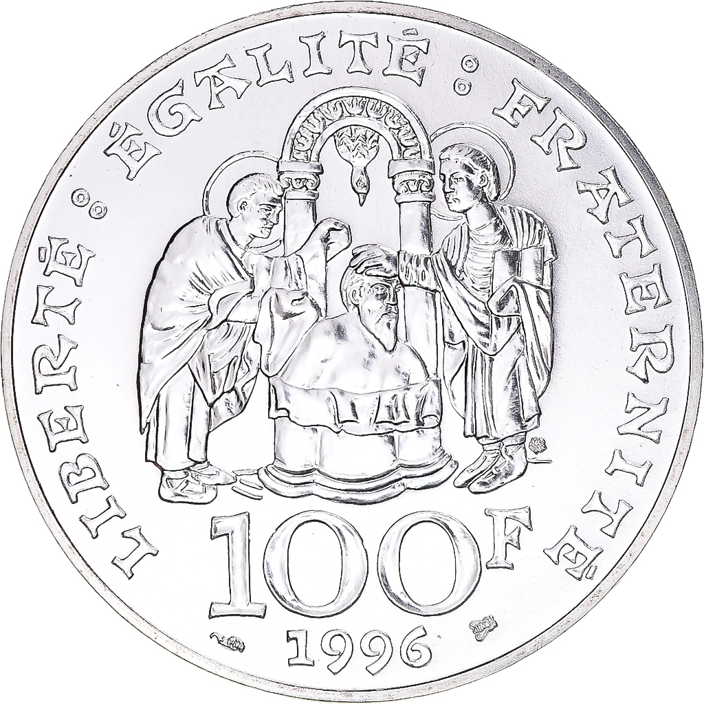 Coin, France, Clovis, 100 Francs, 1996, Monnaie de Paris, ESSAI, MS