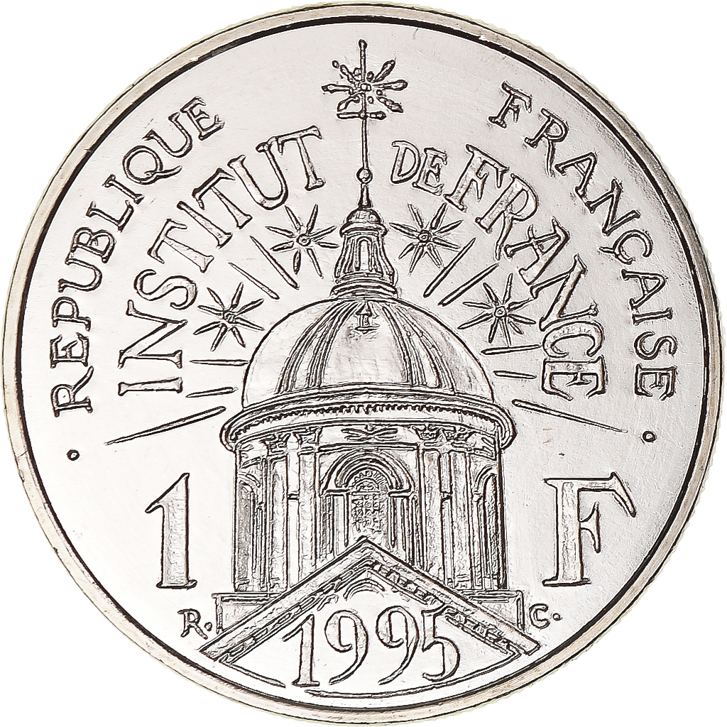 Coin, France, Institut, 1 Franc, 1995, Monnaie de Paris, ESSAI, 