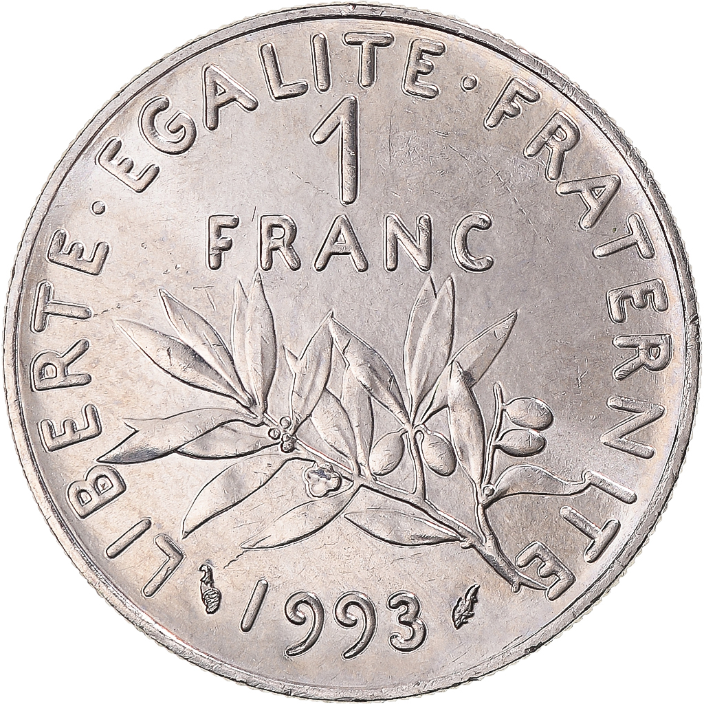 Coin, France, Semeuse, Franc, 1993, , Nickel, Gadoury:474