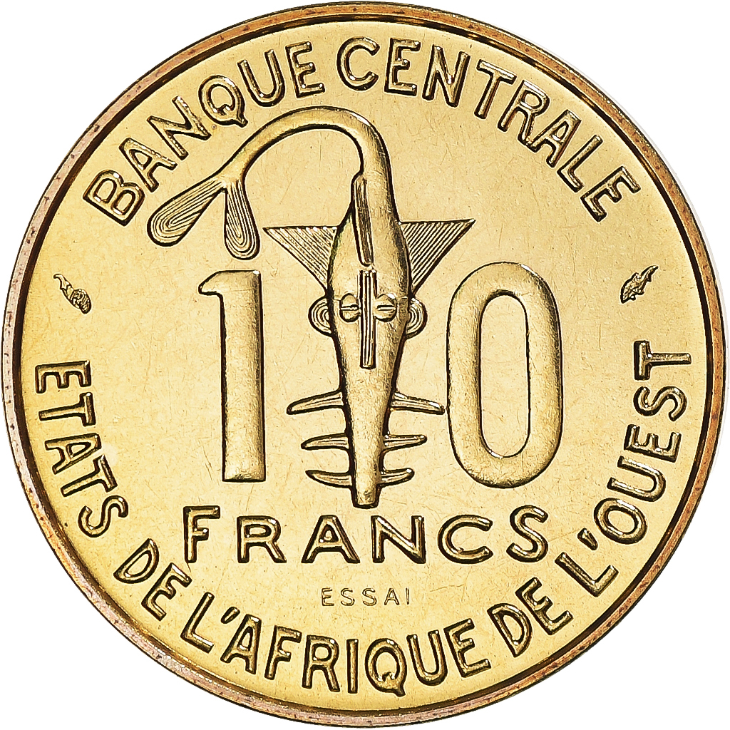 Coin, West African States, 10 Francs, 1981, Monnaie de Paris, ESSAI, 
