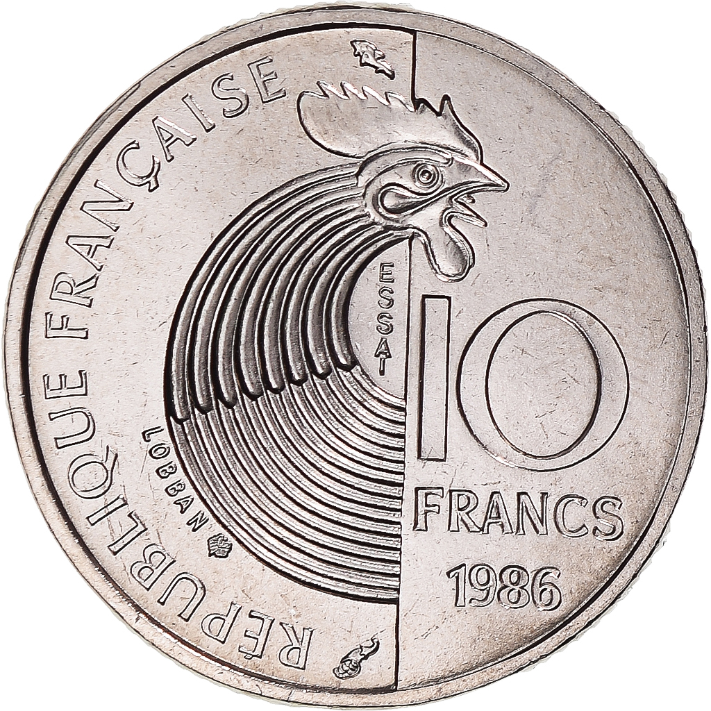 Coin, France, Robert Schumann, 10 Francs, 1986, Monnaie de Paris, ESSAI