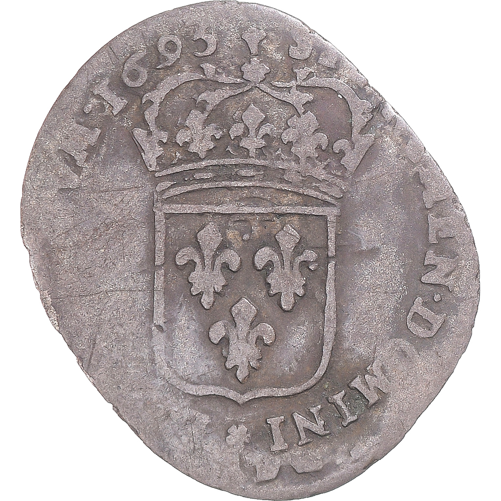 Coin, France, Louis XIV, Quinzain aux 8 L, 1693, Toulouse, réformé, 