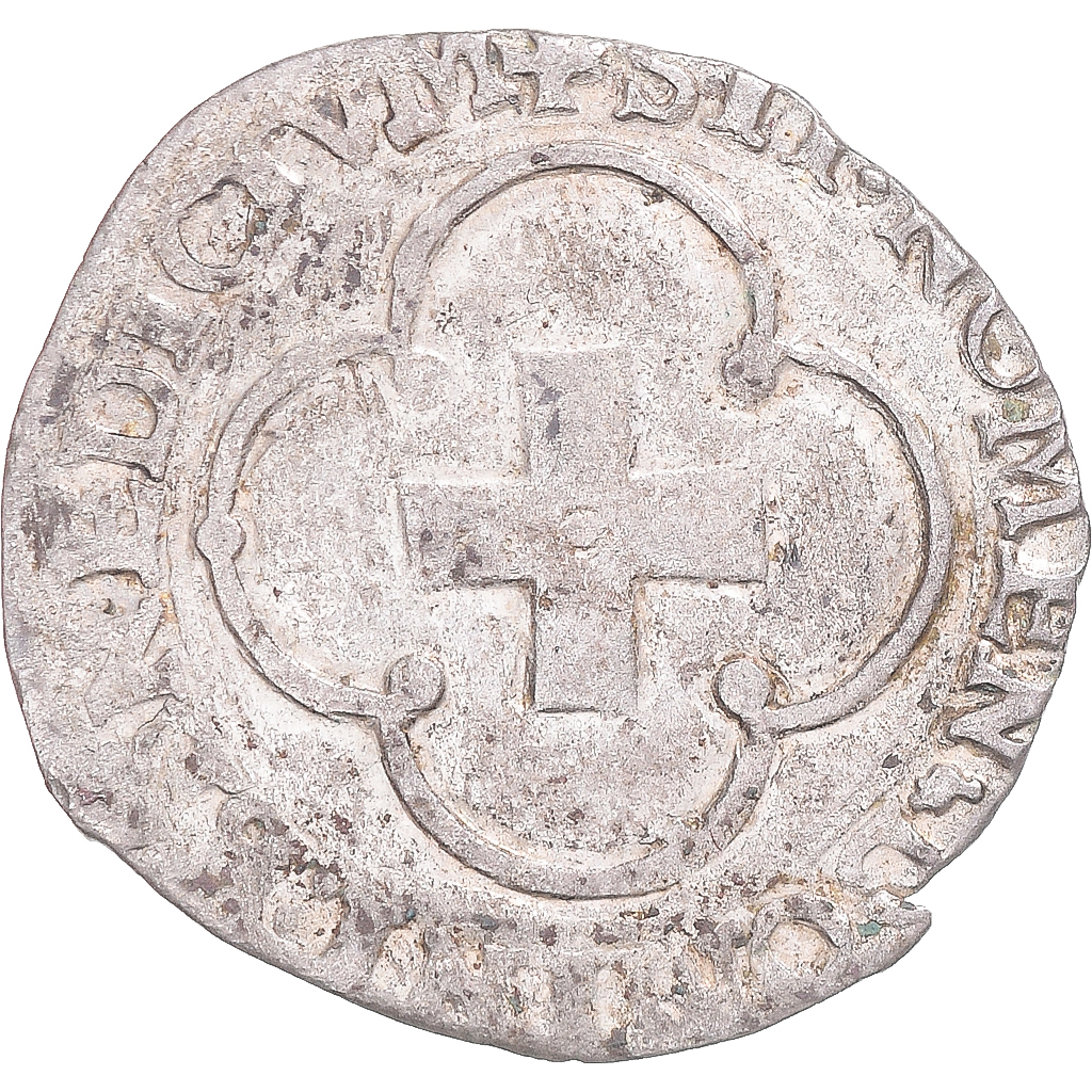 Coin, France, François Ier, Douzain à la croisette, Paris, , Billon