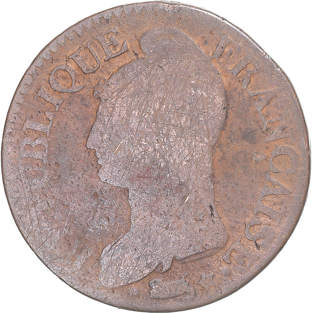 Coin, France, Dupré, 5 Centimes, AN 8/5, Metz, , Copper, Gadoury:126a
