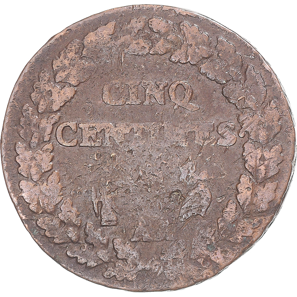 Coin, France, Dupré, 5 Centimes, AN 8/5, Metz, , Copper, Gadoury:126a