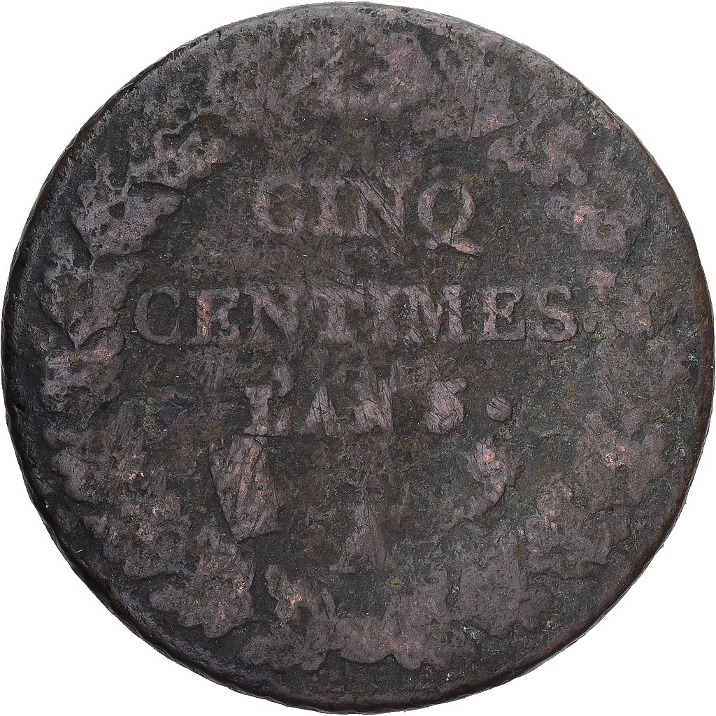Coin, France, Dupré, 5 Centimes, AN 5, Paris, , Copper, Gadoury:126