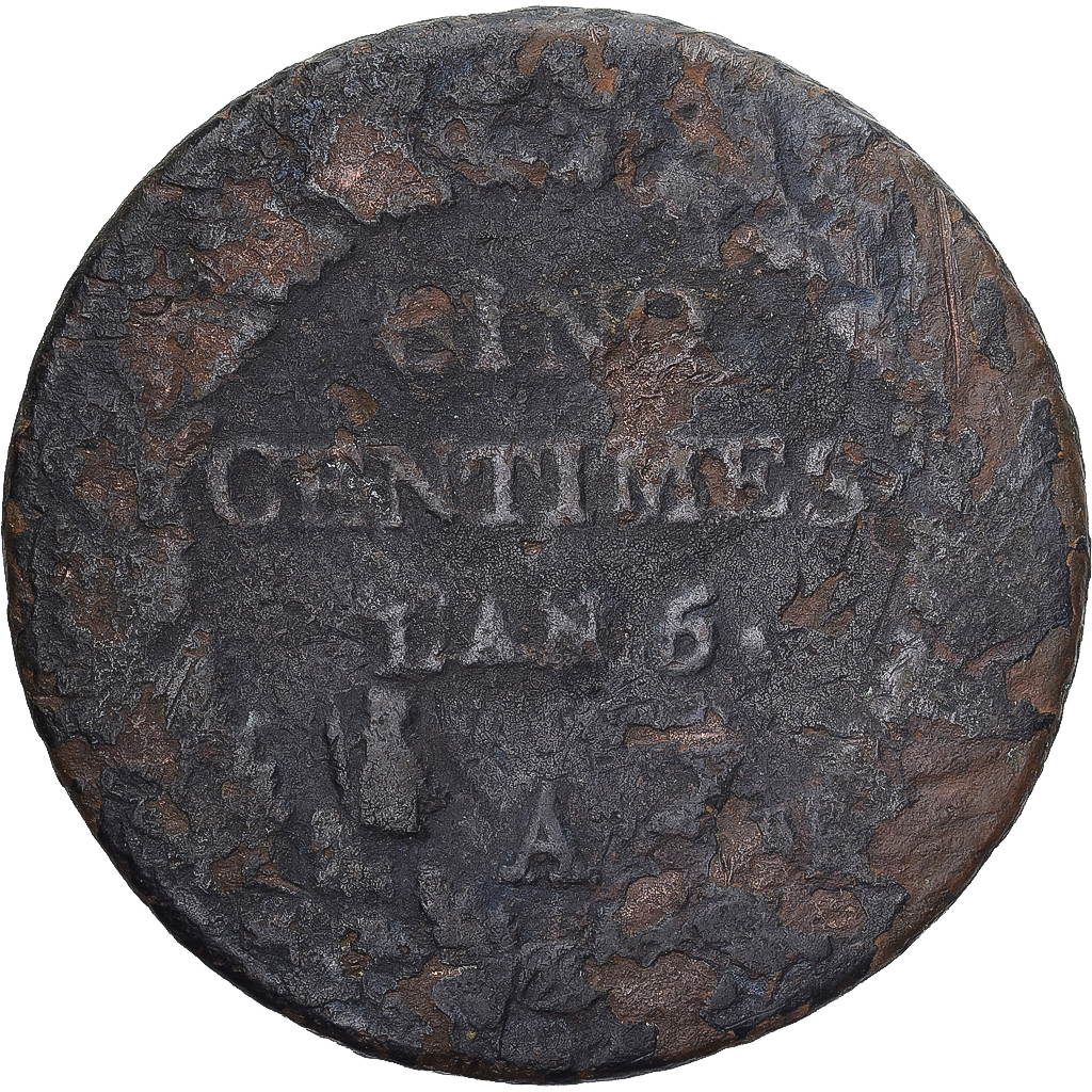 Coin, France, Dupré, 5 Centimes, AN 5, Paris, , Copper, Gadoury:126