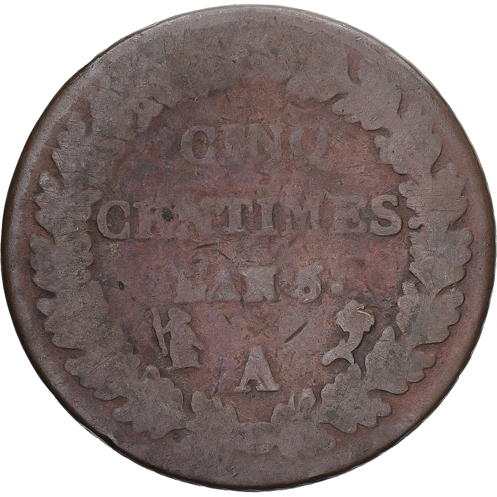 Coin, France, Dupré, 5 Centimes, AN 5, Paris, , Copper, Gadoury:126