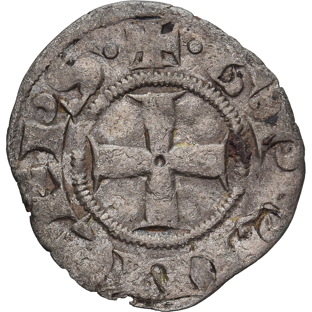 Coin, Greece, Principality of Achaea, Guillaume II de Villehardouin, Denier