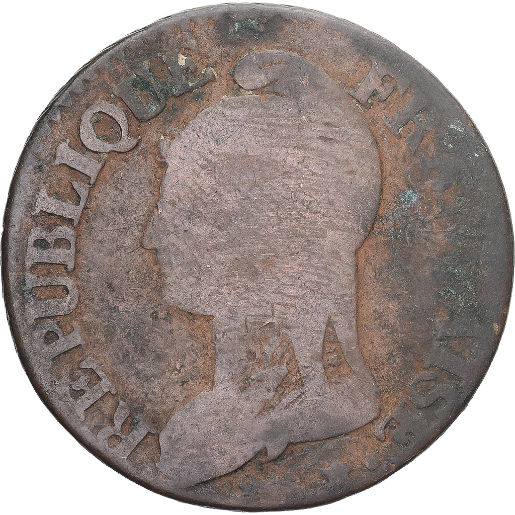 Coin, France, Dupré, 5 Centimes, Paris, , Copper, Gadoury:126/126a