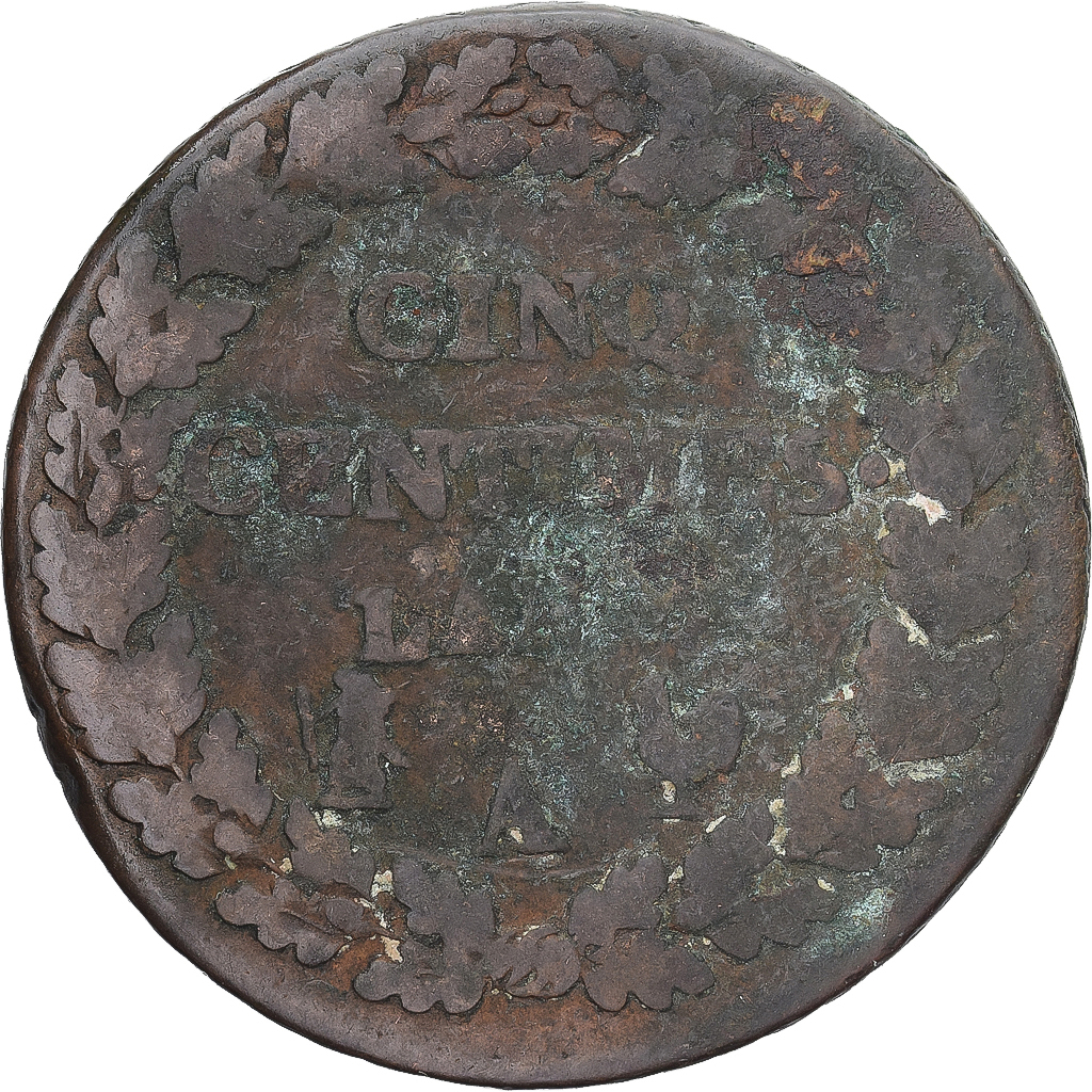 Coin, France, Dupré, 5 Centimes, Paris, , Copper, Gadoury:126/126a