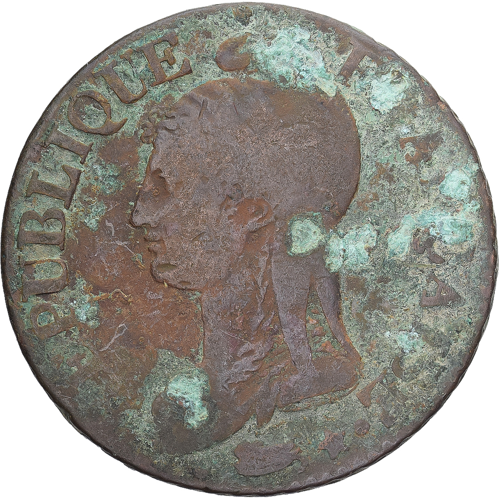 Coin, France, Dupré, 5 Centimes, Paris, , Copper, Gadoury:126/126a