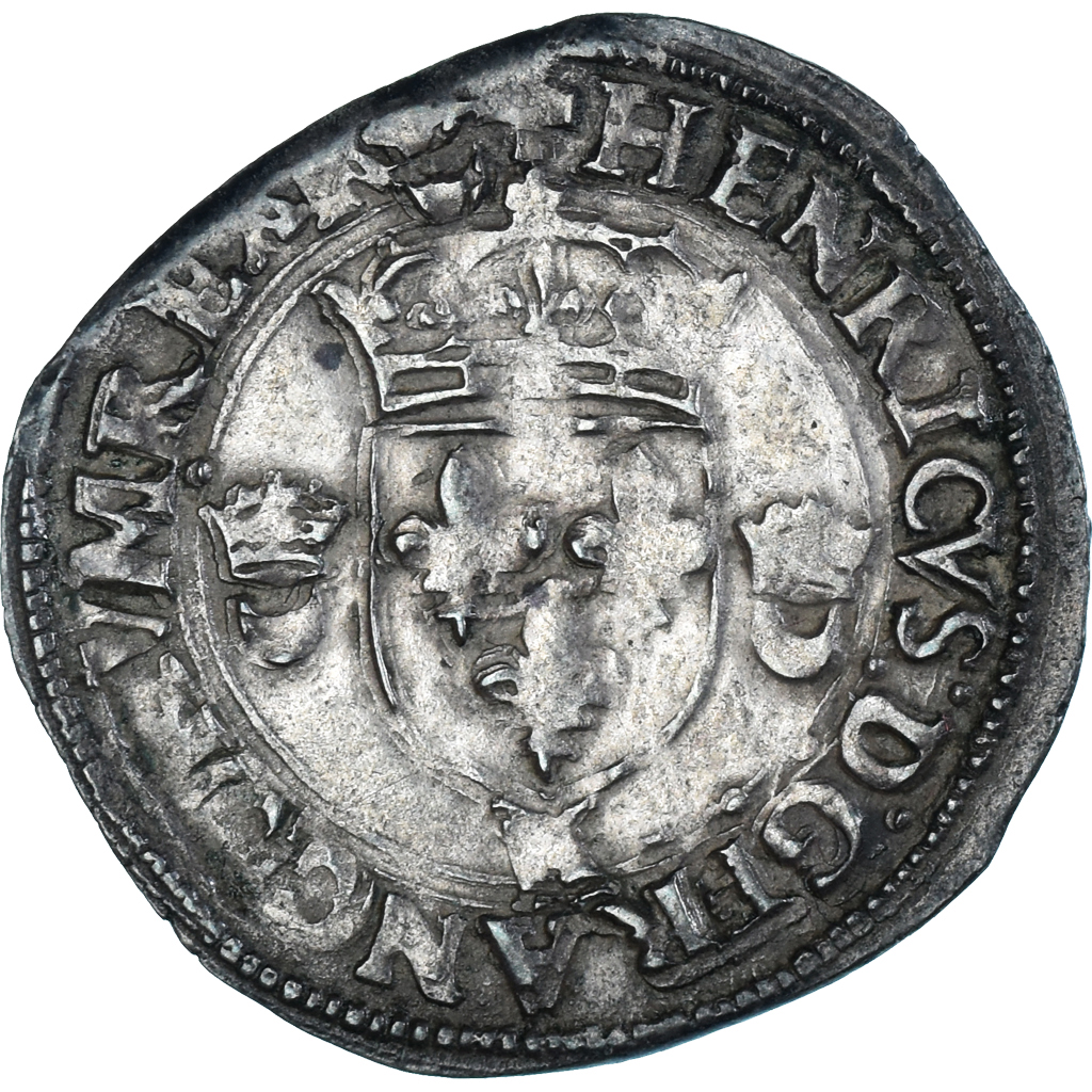 Munten, Frankrijk, Henri II, Douzain aux croissants, 1553, Bordeaux, ZF, Billon