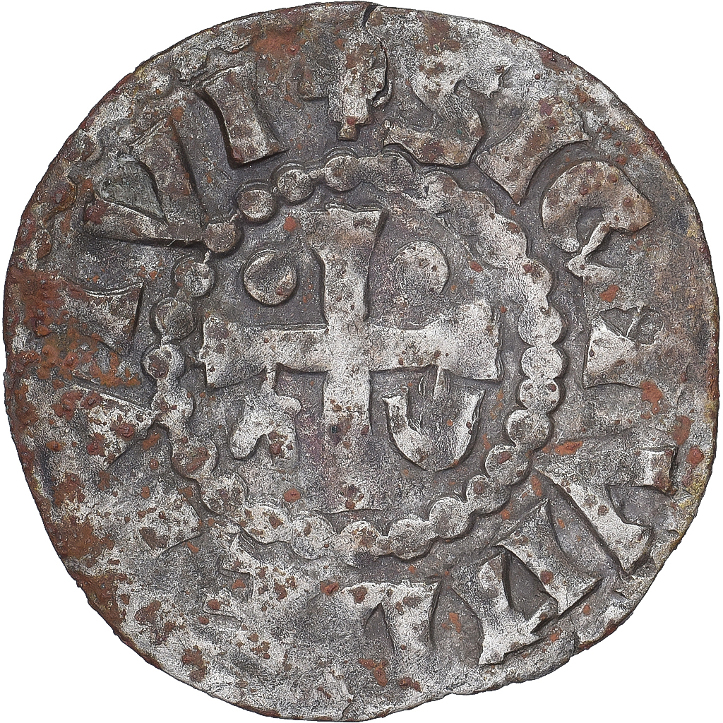 Coin, France, Maine, Herbert I, Denier, ND (1015-1246), Le Mans, 