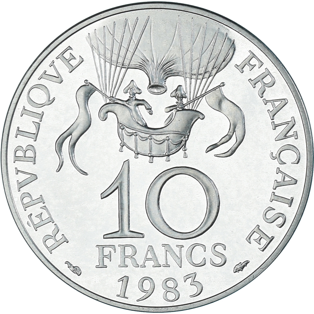 Münze, Frankreich, Conquête de l'espace, 10 Francs, 1983, MDP, Piéfort