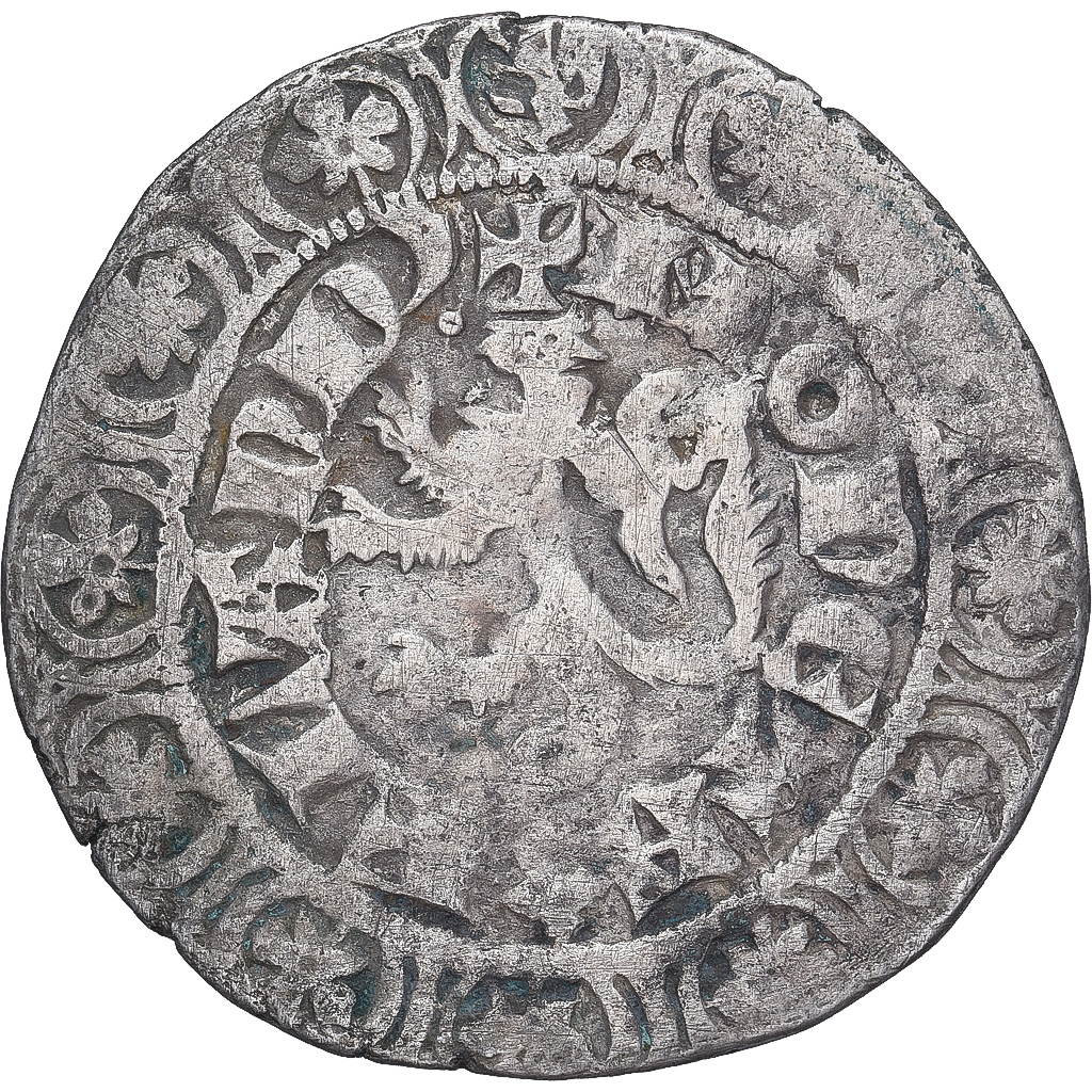 Coin, France, Flanders, Louis II de Mâle, Gros, 1346-1384, , Silver