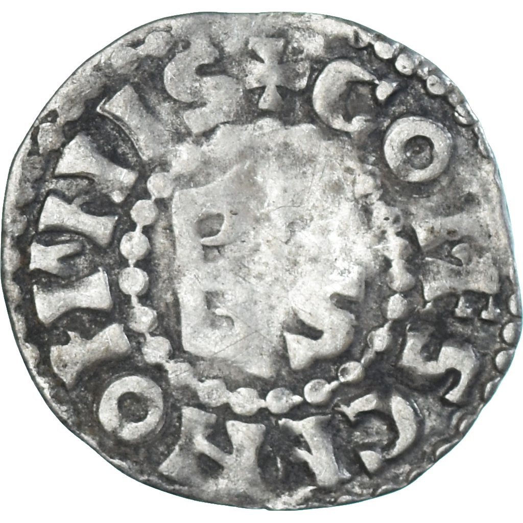 Coin, France, Maine, Herbert I, Denier, ND (1015-1246), Le Mans, 