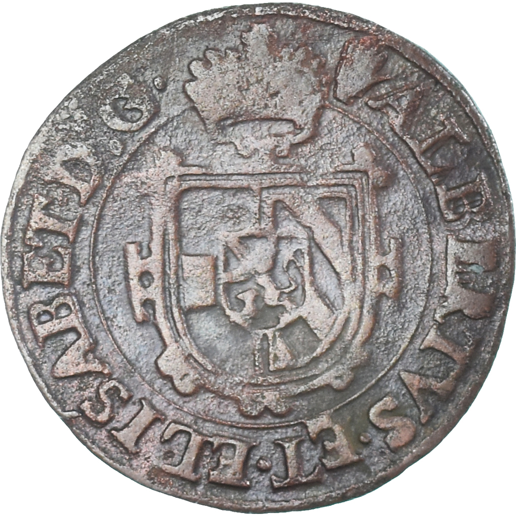 Coin, Spanish Netherlands, Albert & Isabella, Duit, 1615, Anvers, 