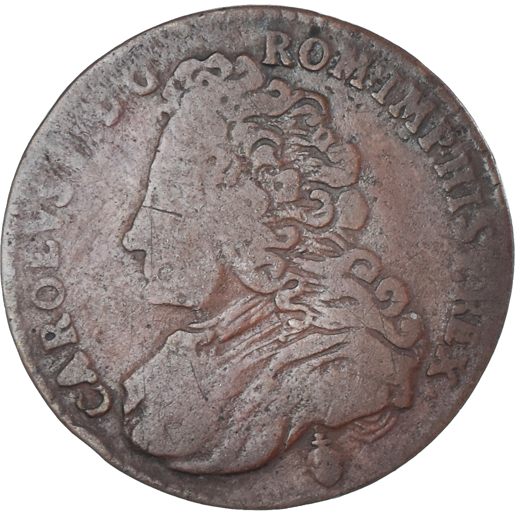 Coin, Austrian Netherlands, Charles VI, Liard, Oord, 1712, Brussels, 