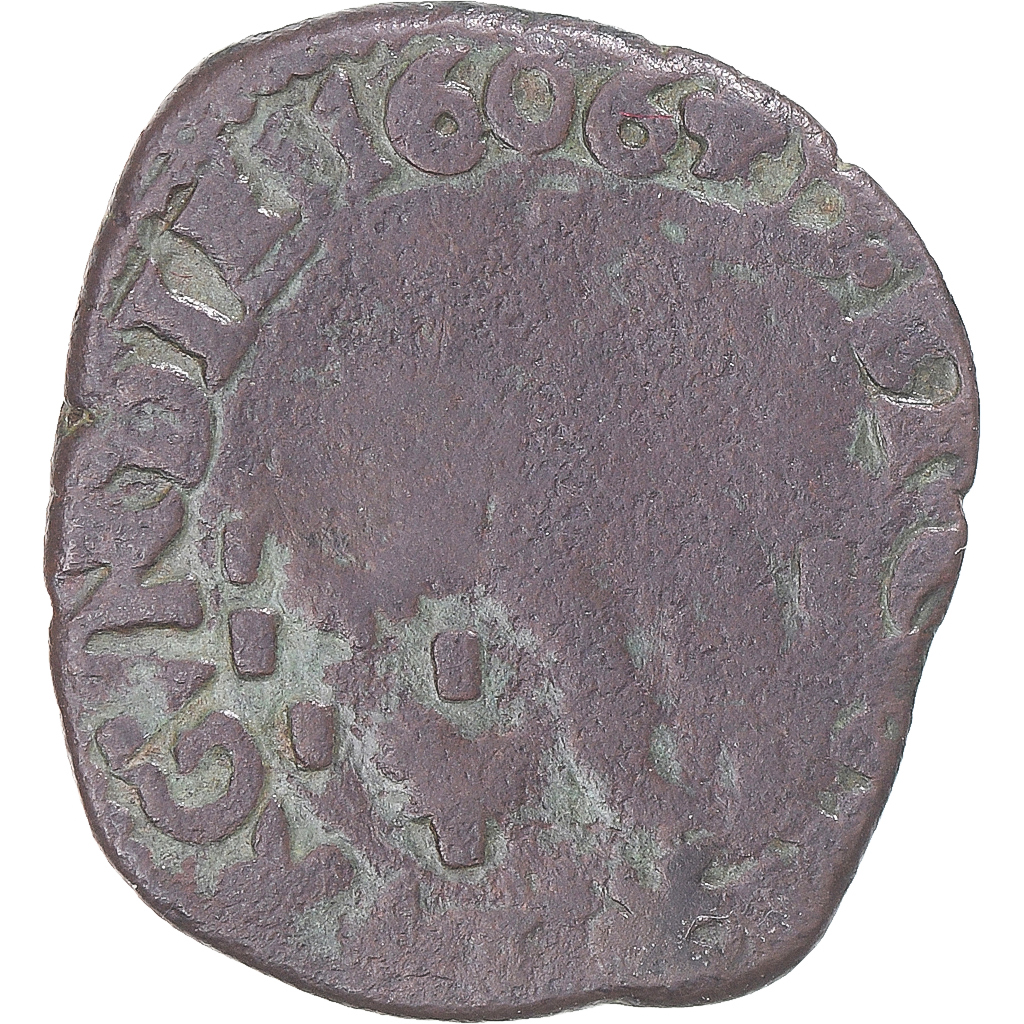 Coin, FRENCH STATES, Franche-Comté, Philip II, 2 Deniers, 1606, Dole