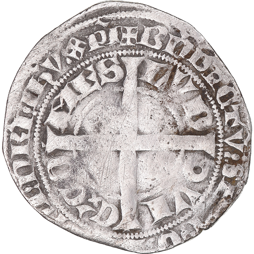 Coin, France, Flanders, Louis II de Mâle, Gros, 1346-1384, , Silver