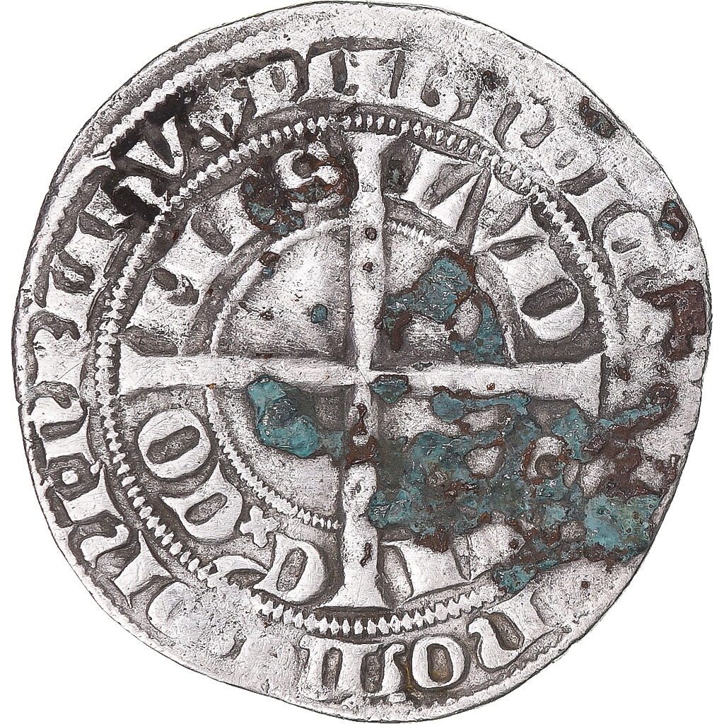 Coin, France, Flanders, Louis II de Mâle, Gros, 1346-1384, , Silver