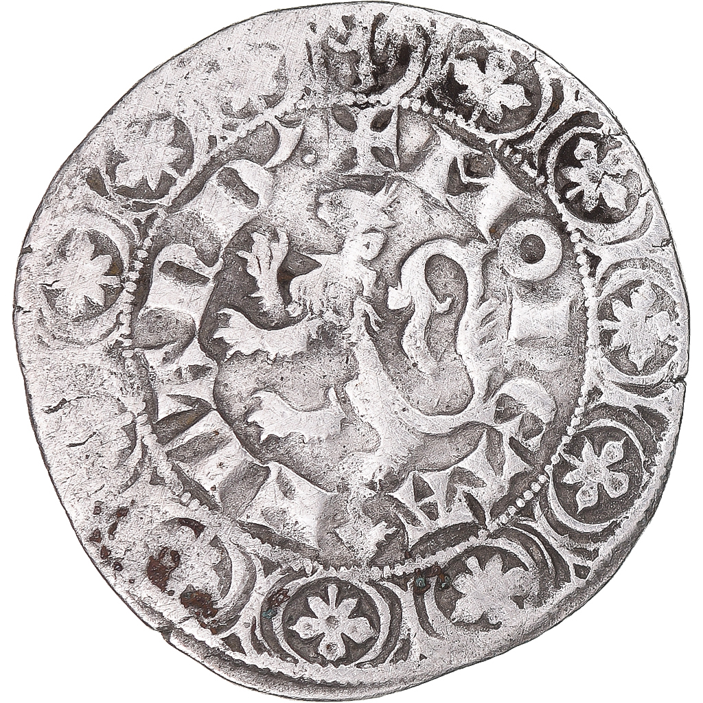 Coin, France, Flanders, Louis II de Mâle, Gros, 1346-1384, , Silver