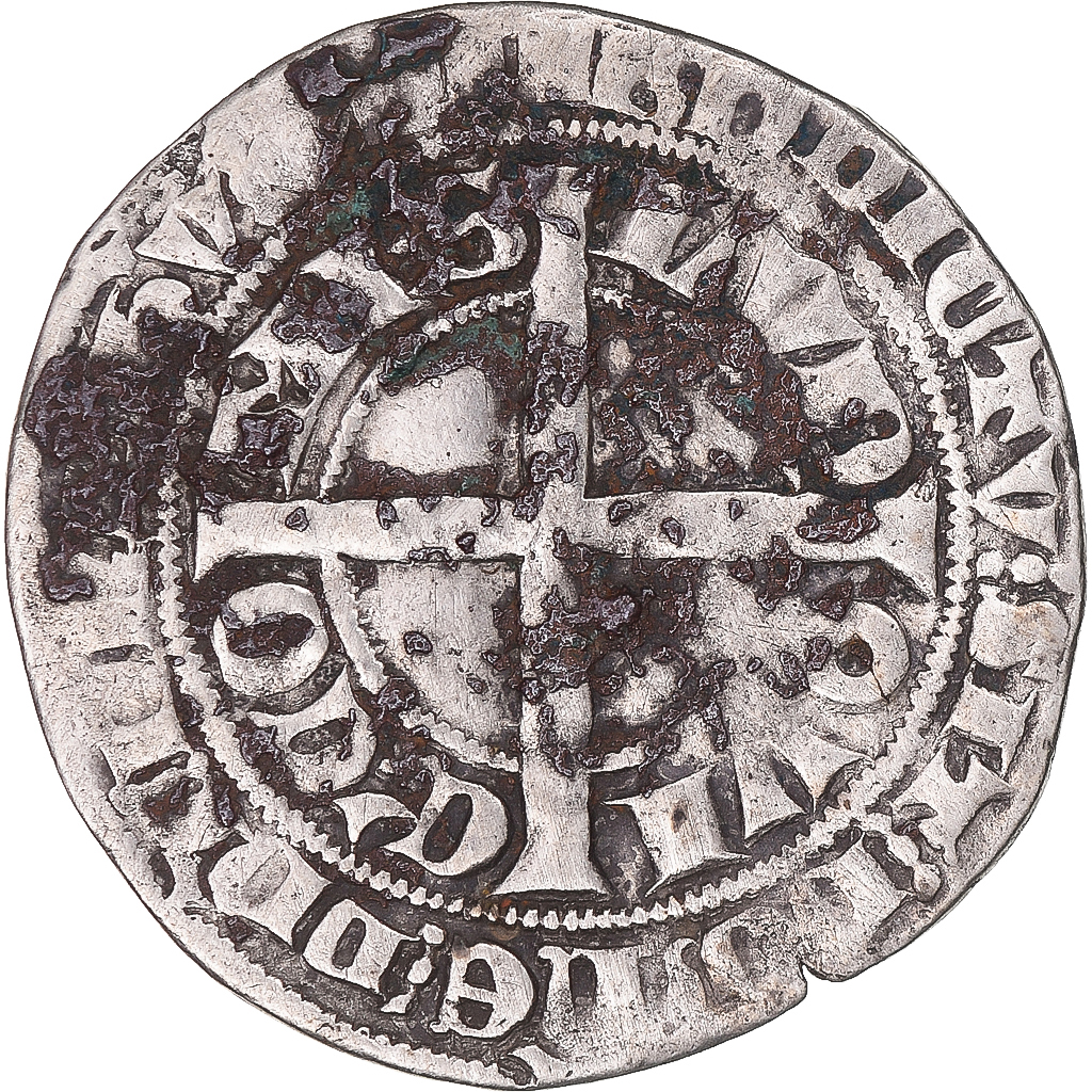 Coin, France, Flanders, Louis II de Mâle, Gros, 1346-1384, , Silver