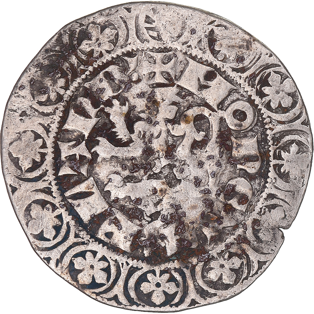 Coin, France, Flanders, Louis II de Mâle, Gros, 1346-1384, , Silver