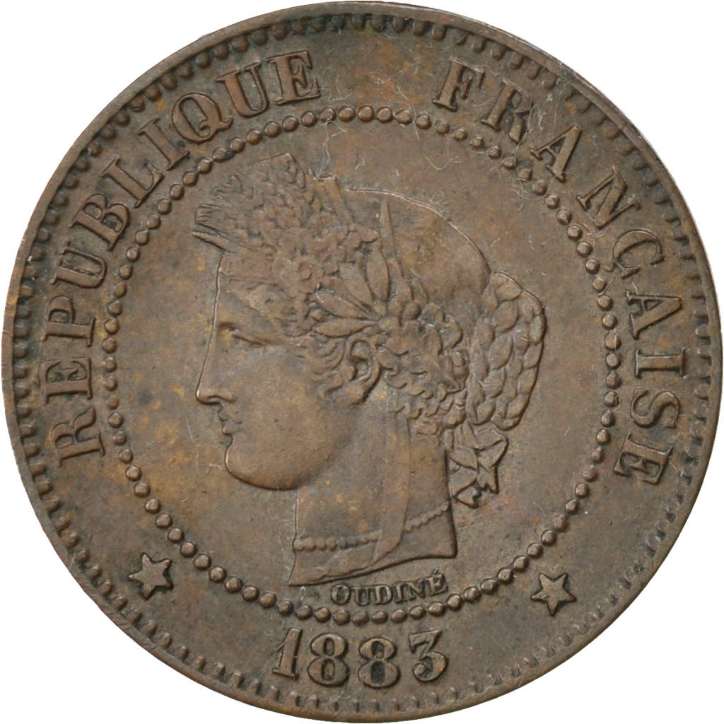 Coin, France, Cérès, 2 Centimes, 1883, Paris, , Bronze, KM:827.1