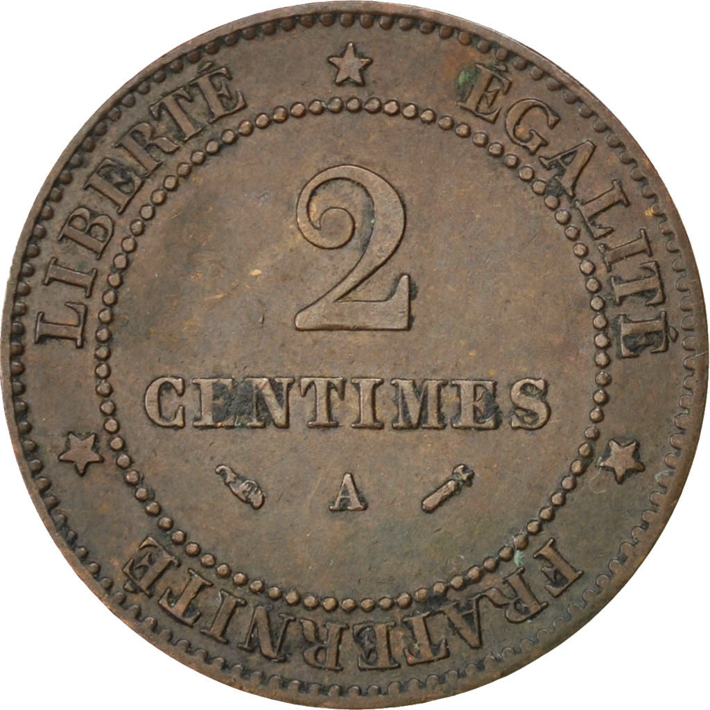 Coin, France, Cérès, 2 Centimes, 1883, Paris, , Bronze, KM:827.1