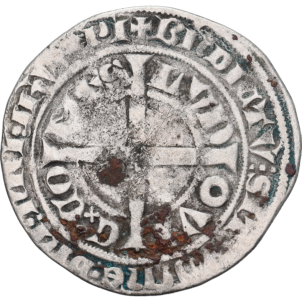 Coin, France, Flanders, Louis II de Mâle, Gros, 1346-1384, , Silver