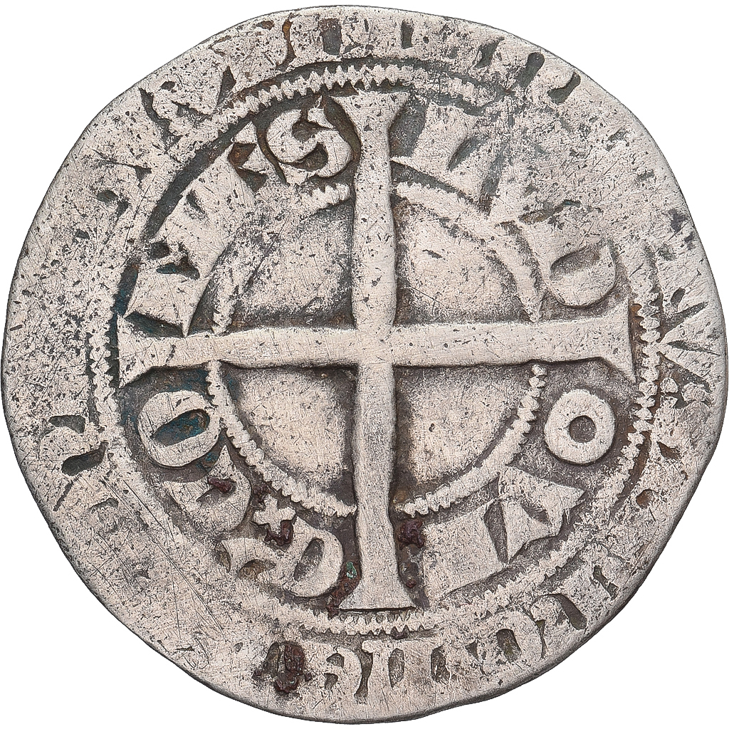 Coin, France, Flanders, Louis II de Mâle, Gros, 1346-1384, , Silver