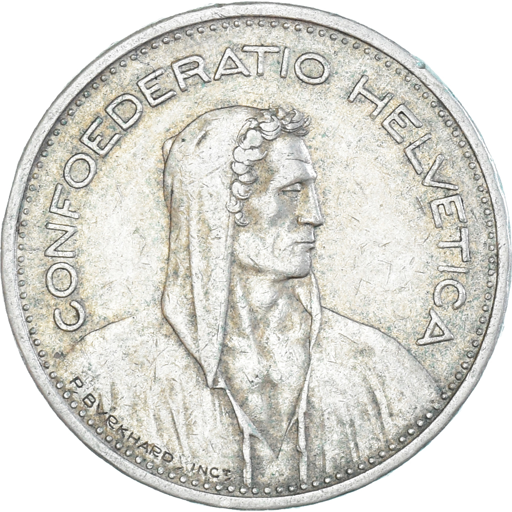 Coin, Switzerland, 5 Francs, 1935, Bern, , Silver, KM:40