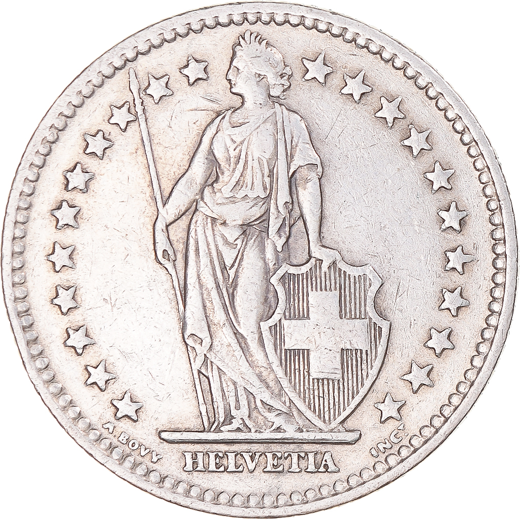 Coin, Switzerland, 2 Francs, 1943, Bern, , Silver, KM:21