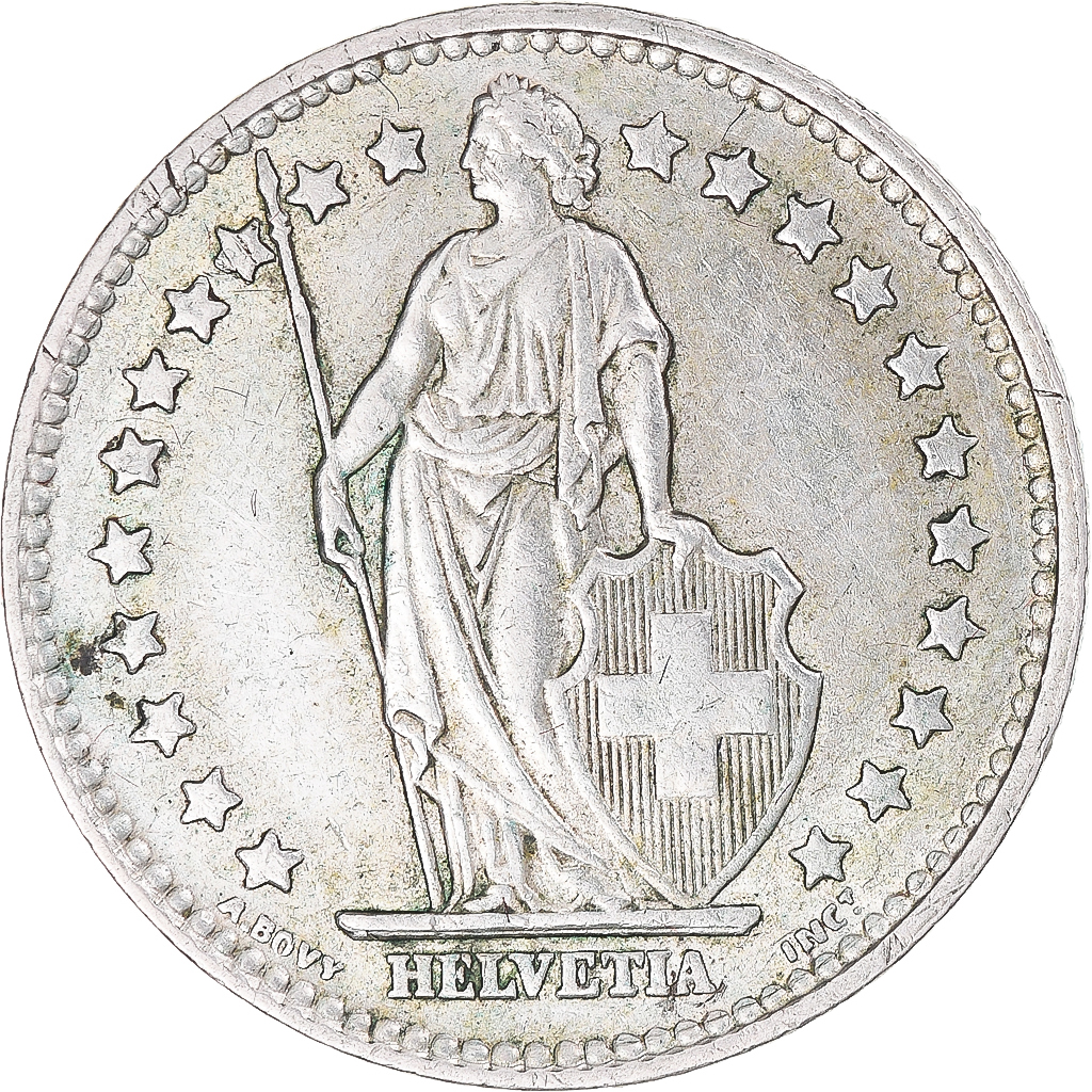 Coin, Switzerland, Franc, 1957, Bern, , Silver, KM:24