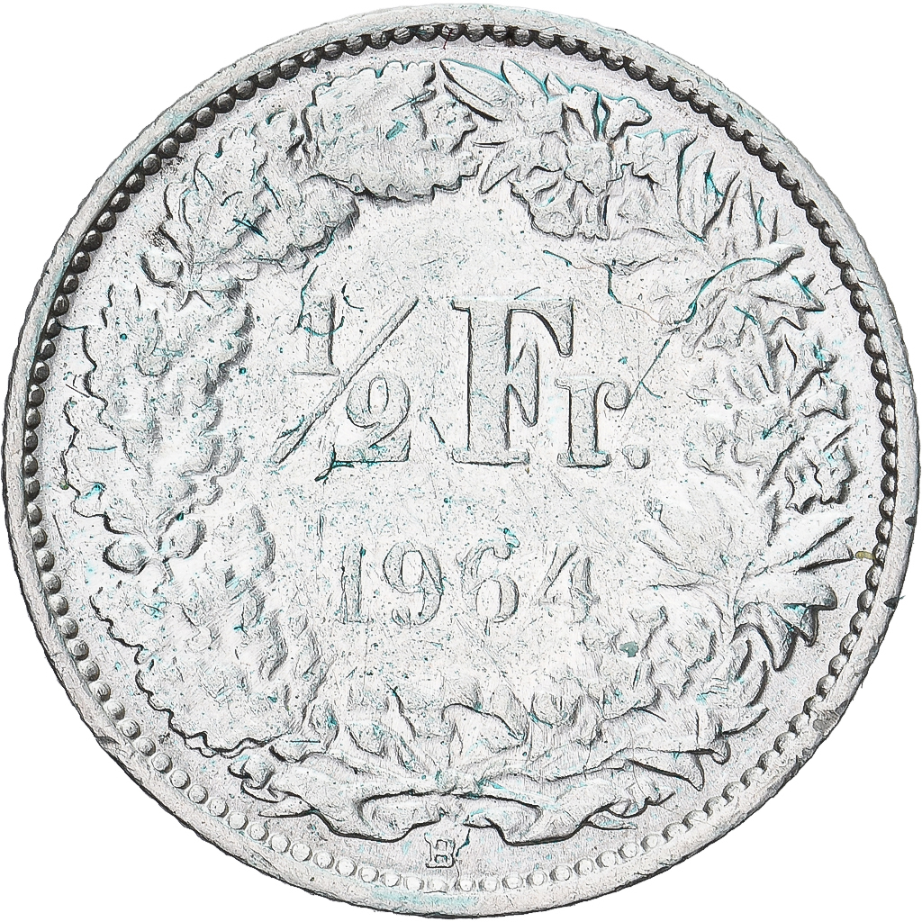 Coin, Switzerland, 1/2 Franc, 1964, Bern, , Silver, KM:23