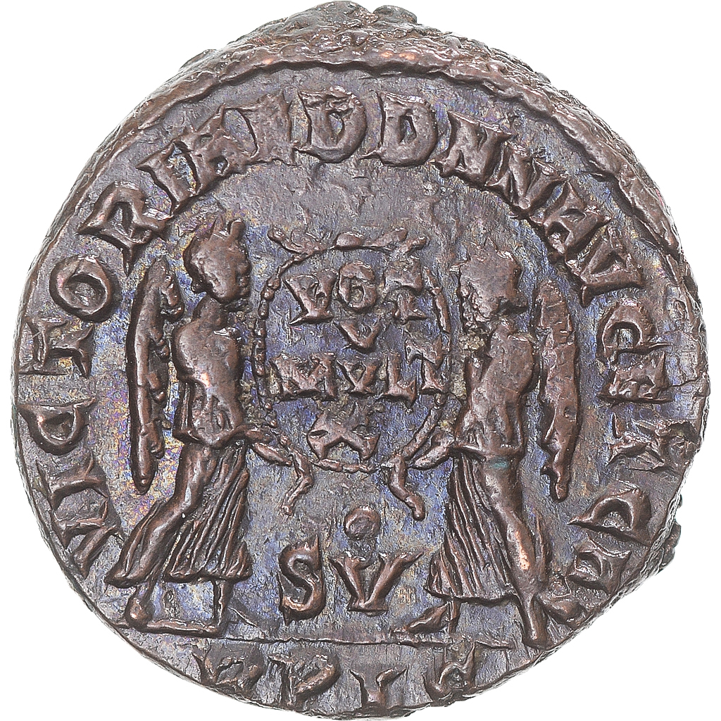 Coin, Magnentius, Maiorina, 351, Lyon - Lugdunum, AU, Copper, RIC:130