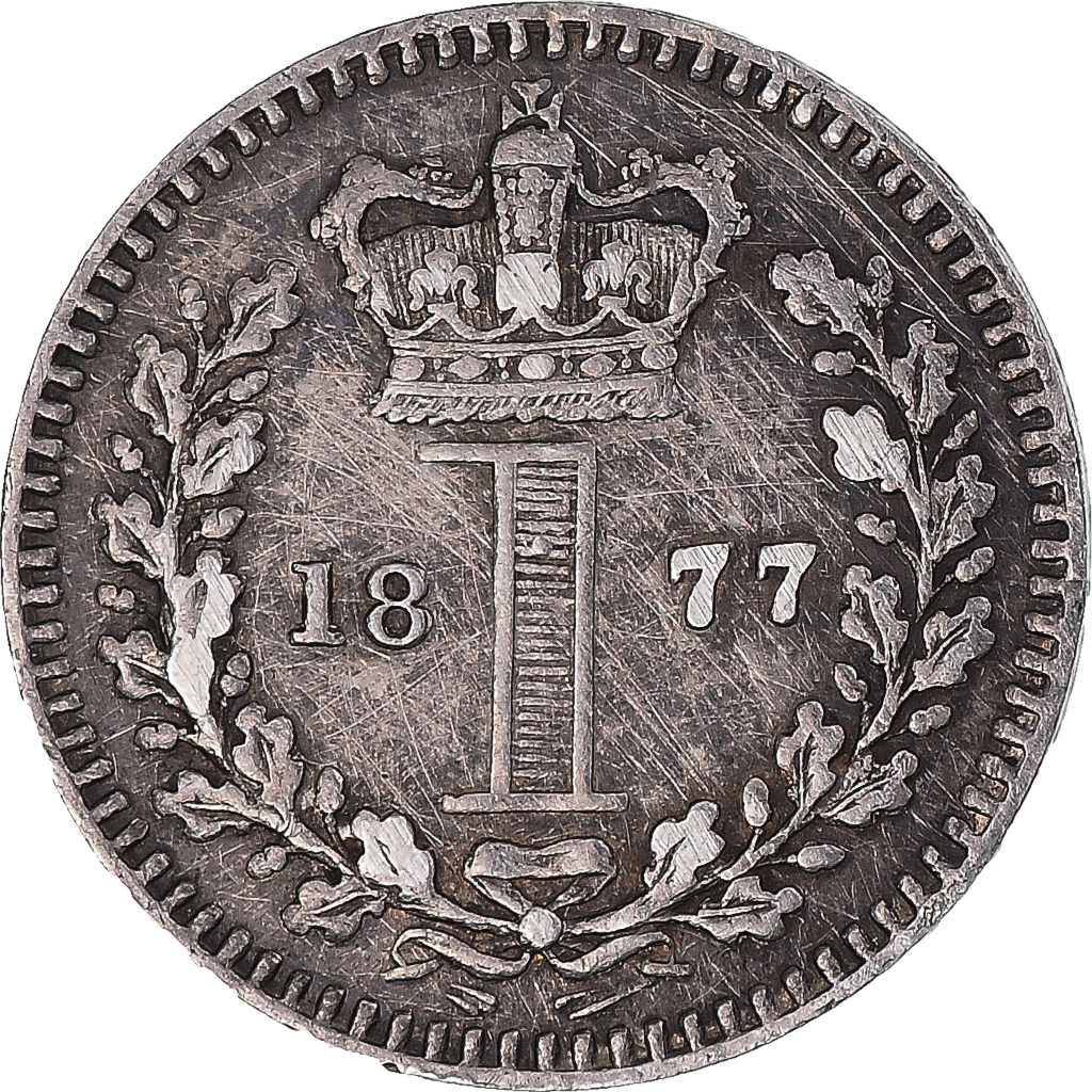 Coin, Great Britain, Victoria, Penny, 1877, London, , Silver, KM:727
