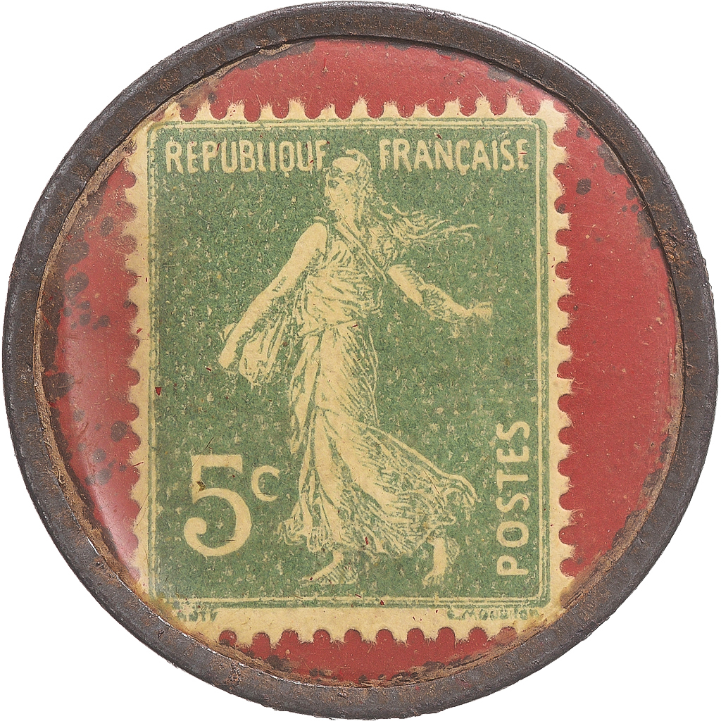 Coin, France, Chaussures André, Bordeaux, timbre-monnaie 5 centimes, 