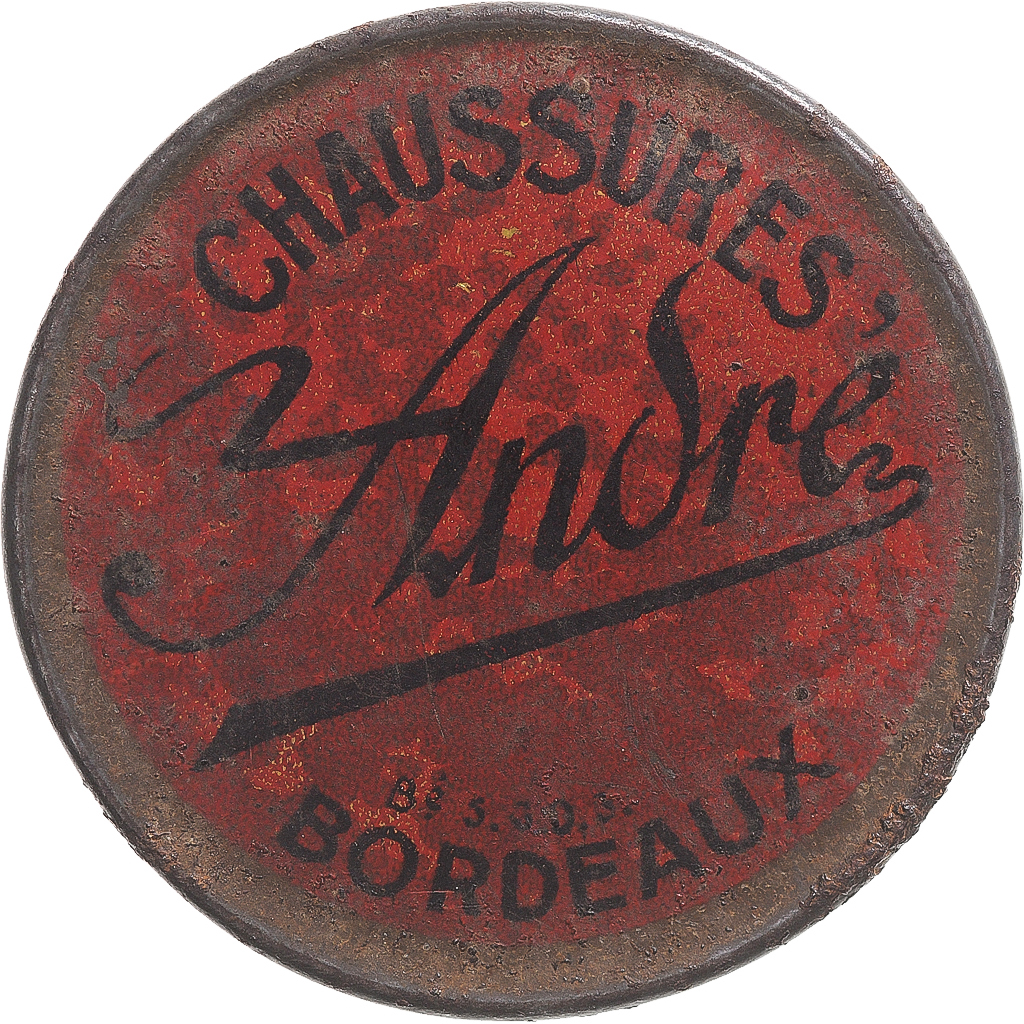 Coin, France, Chaussures André, Bordeaux, timbre-monnaie 5 centimes, 
