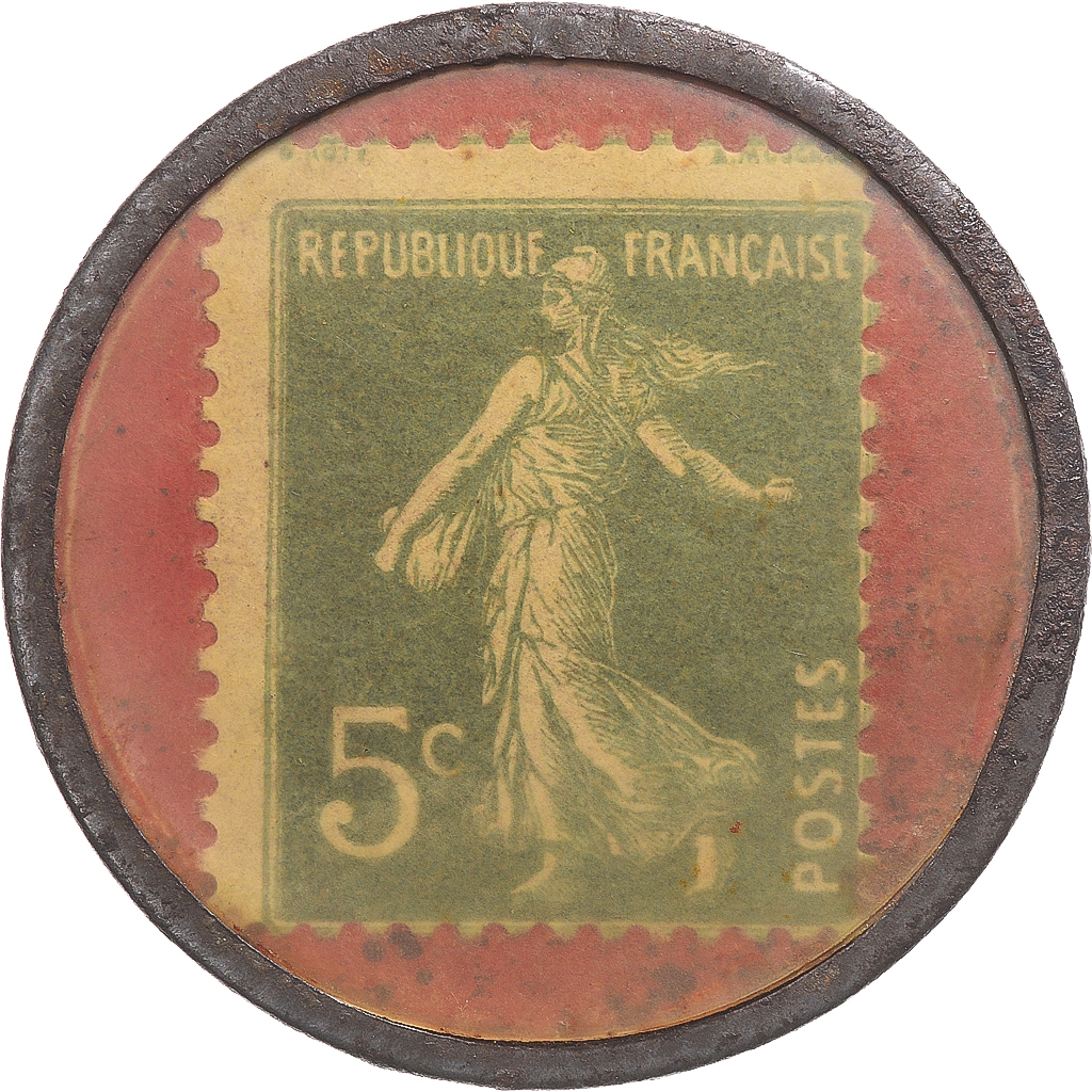 Coin, France, Chocolat-François, Bordeaux, timbre-monnaie 5 centimes