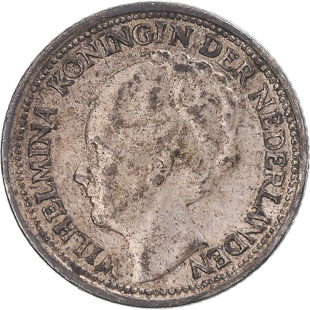 Coin, Netherlands, Wilhelmina I, 10 Cents, 1938, , Silver, KM:163