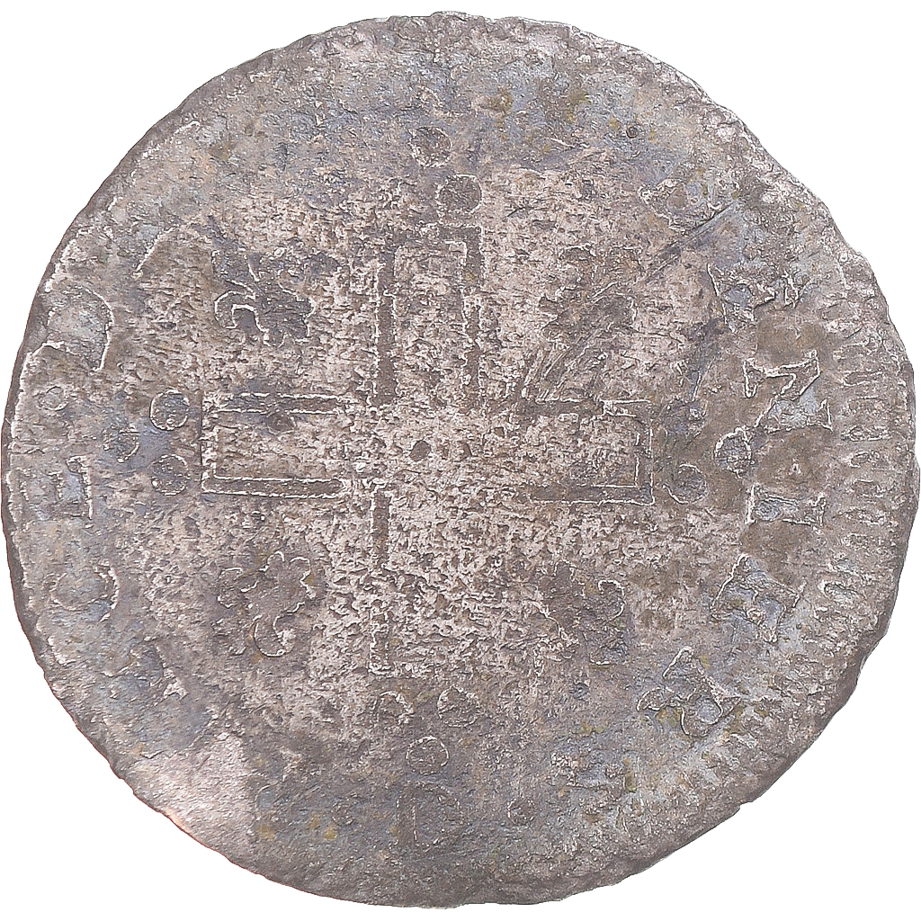 Coin, France, Louis XIV, XXX Deniers aux 2 L couronnés, 1712, Lyon, 