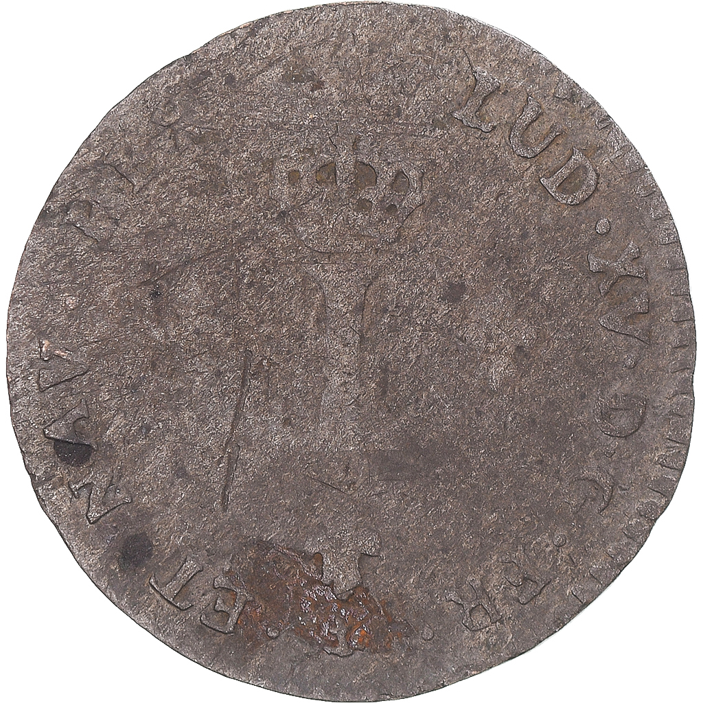 Coin, France, Louis XV, 2 Sols, 1740, Montpellier, , Billon, KM:500.14