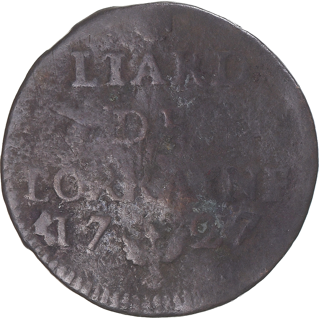 Coin, German States, LORRAINE, Leopold Joseph, Liard, 1727, Nancy, 