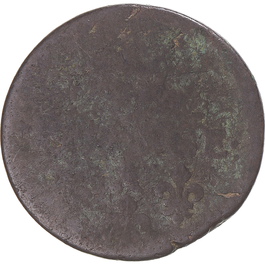 Coin, France, Louis XIV, Liard de France, Corbeil, , Copper, Gadoury:80