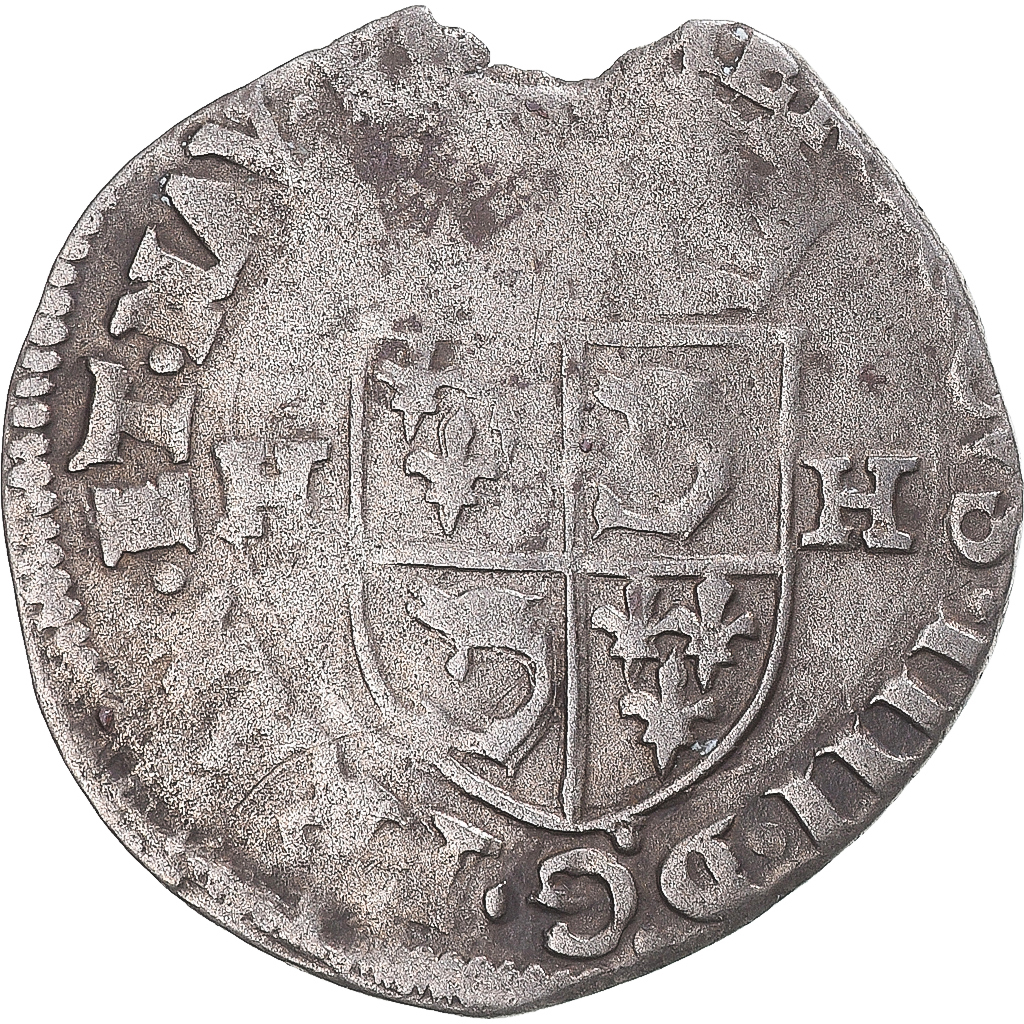 Coin, France, Henri IV, Douzain du Dauphiné aux 2 H, 1593, Grenoble, 