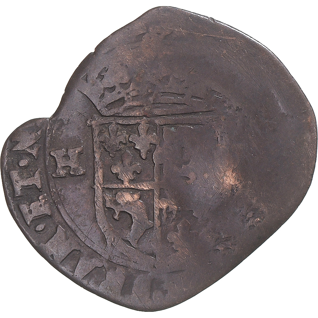 Coin, France, Louis XIII, Quinzain (Douzain contremarqué), 1593, 