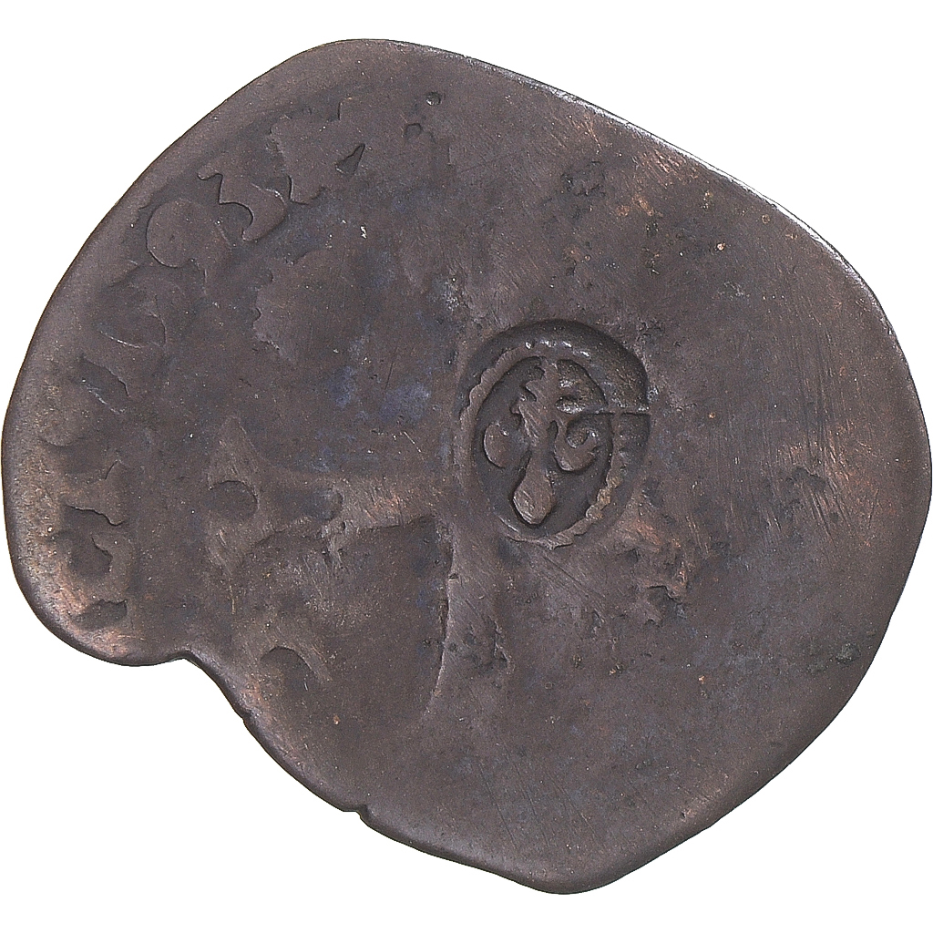 Coin, France, Louis XIII, Quinzain (Douzain contremarqué), 1593, 